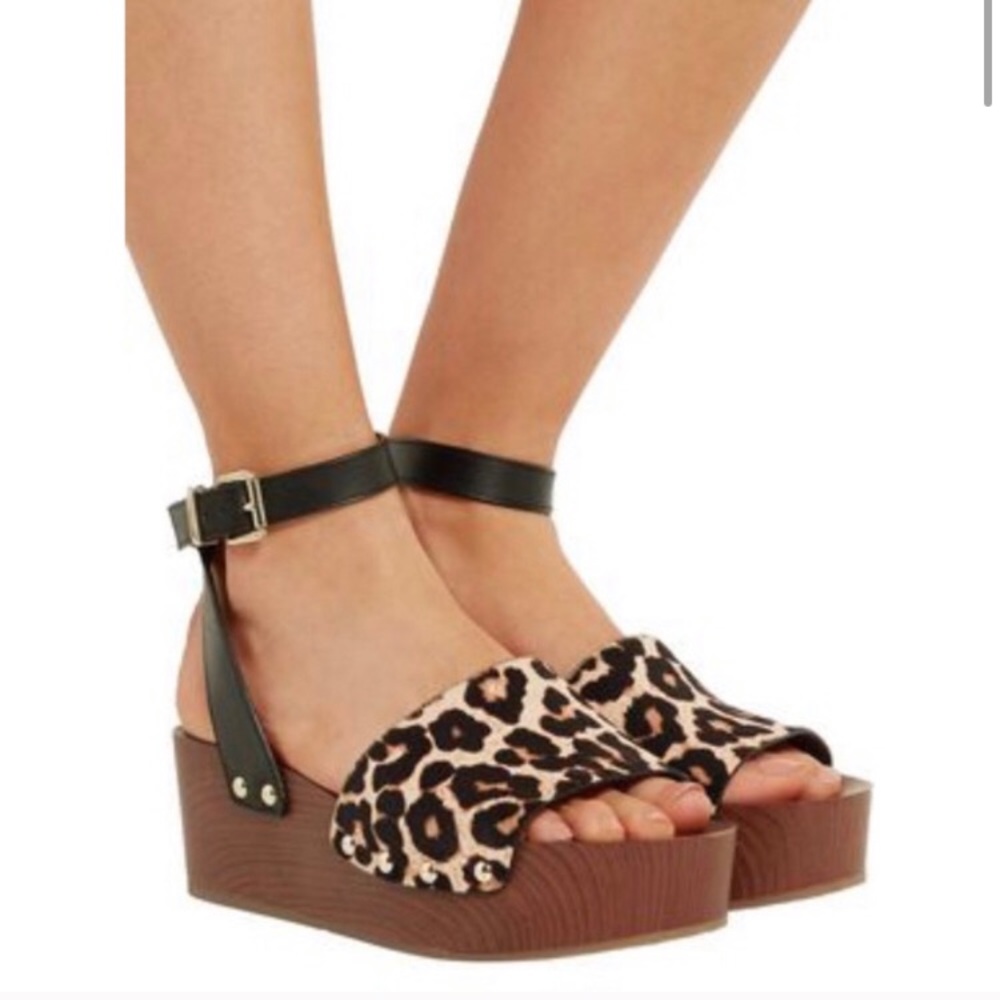Sam Edelman Brynn Leopard Wedges Size 8